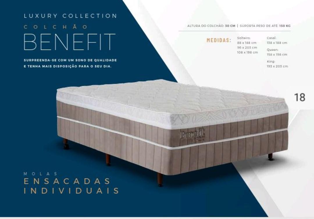 Colchão Benefit Molas Ensacadas Casal 138x188x030 Colchobel